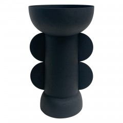 METAL VASE IRO LARGE BLACK 22 